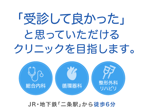 京都市上京区 JR・地下鉄二条駅 内科･整形外科  いわさくクリニック 